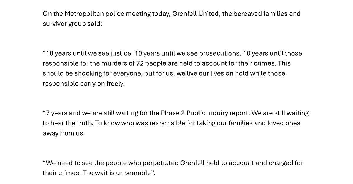GrenfellUnited's tweet photo. #Grenfell Justice Delayed is Justice Denied https://t.co/aWpepWoztw