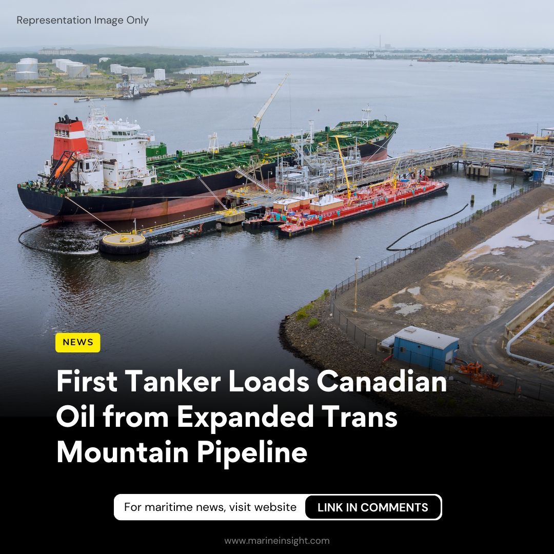 What impact does the Trans Mountain Pipeline have on Canadian #OilExports?

The #tanker Dubai Angel arrived at Vancouver's Westridge Marine Terminal to load 550,000 barrels of Albertan crude from the Trans Mountain Pipeline.

To Know More Visit marineinsight.com/category/shipp…