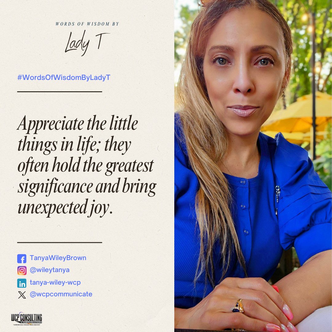 Take time to notice and appreciate the small joys in life. They can bring the most profound happiness. 🌟😊 #WordsOfWisdomByLadyT #Gratitude #Mindfulness #HumpDay #HappyHumpDay