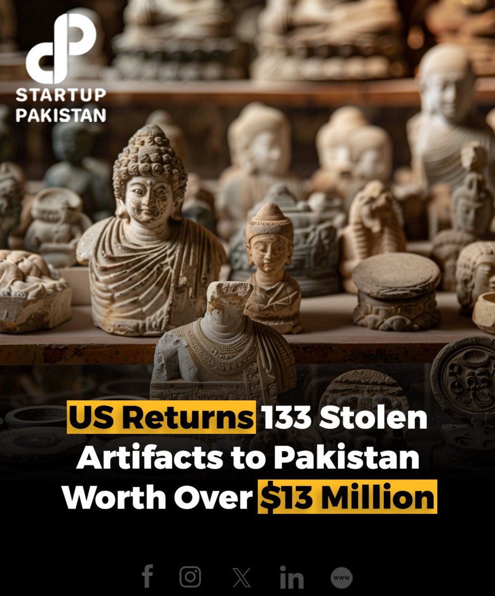 The US returned 133 stolen antiquities to Pakistan, valued at over $13 million, in a ceremony at the Manhattan District Attorney’s office in New York. 

#CulturalHeritage #Repatriation #Pakistan #US #Antiquities #GandharaPeriod