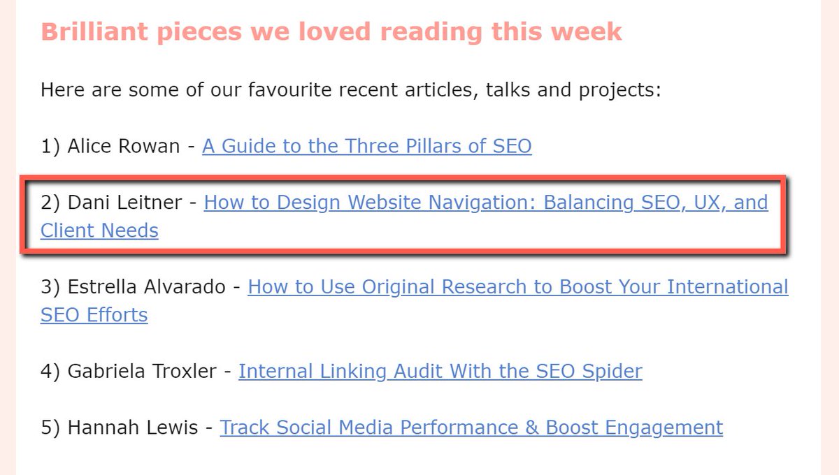 Thank you <a href="/techseowomen/">Women in Tech SEO</a> for featuring our latest article by the marvellous <a href="/DanielaLeitner2/">Dani Leitner</a> in the WTS newsletter!

Here's the link if you haven't seen it: sitebulb.com/resources/guid…

#seo