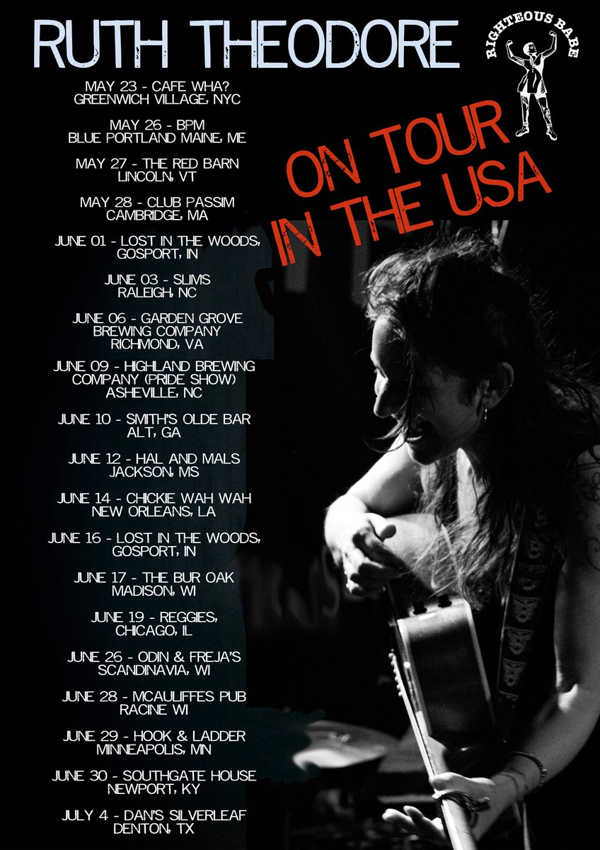 Due to visa delays Madeline Finn has kindly filled my spot with Kristen Ford for the rest of our planned NorthEast dates so I'm now set to begin my US tour on June 9th in Asheville, NC with Joy Clark and continue playing across the US through the Summer! New shows listed below...