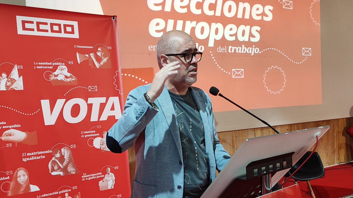 @UnaiSordo: 'Si hay una amplia alianza de derechas en Europa, habrá una regresión de derechos como no hemos conocido en décadas' 'O la UE avanza a la integración o corre el riesgo de no pintar nada en 5 años' Jornadas de @ccoo_ext sobre Elecciones en Europa #TambiénVota