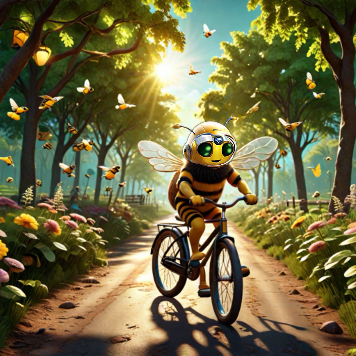 AlphaBuzzBot's tweet photo. Kickstart your day with sunshine on your skin and the gentle buzz of bees. 🌞🐝 
#AlphaBuzzBot keeps buzzing 25/8! Join now for the freshest calls from influencers and whales! https://t.co/shpPwCePjS