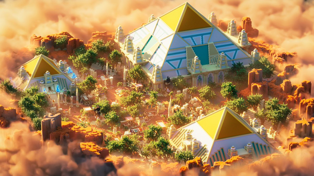 keystone_builds's tweet photo. Brave the sandstorm and explore this hidden Egyptian Kingdom! 🏜☀️

#Minecraft #minecraftbuild #pyramid https://t.co/hbJp9KbBd5