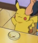 Pikachu loves his soup!