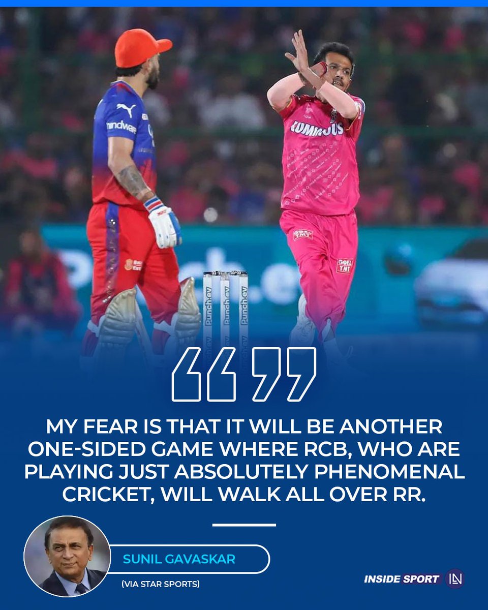 Do you agree with Sunil Gavaskar? 🤔

#SGavaskar #RRvRCB #Eliminator #Playoffs #IPL2024 #Insidesport #Crickettwitter