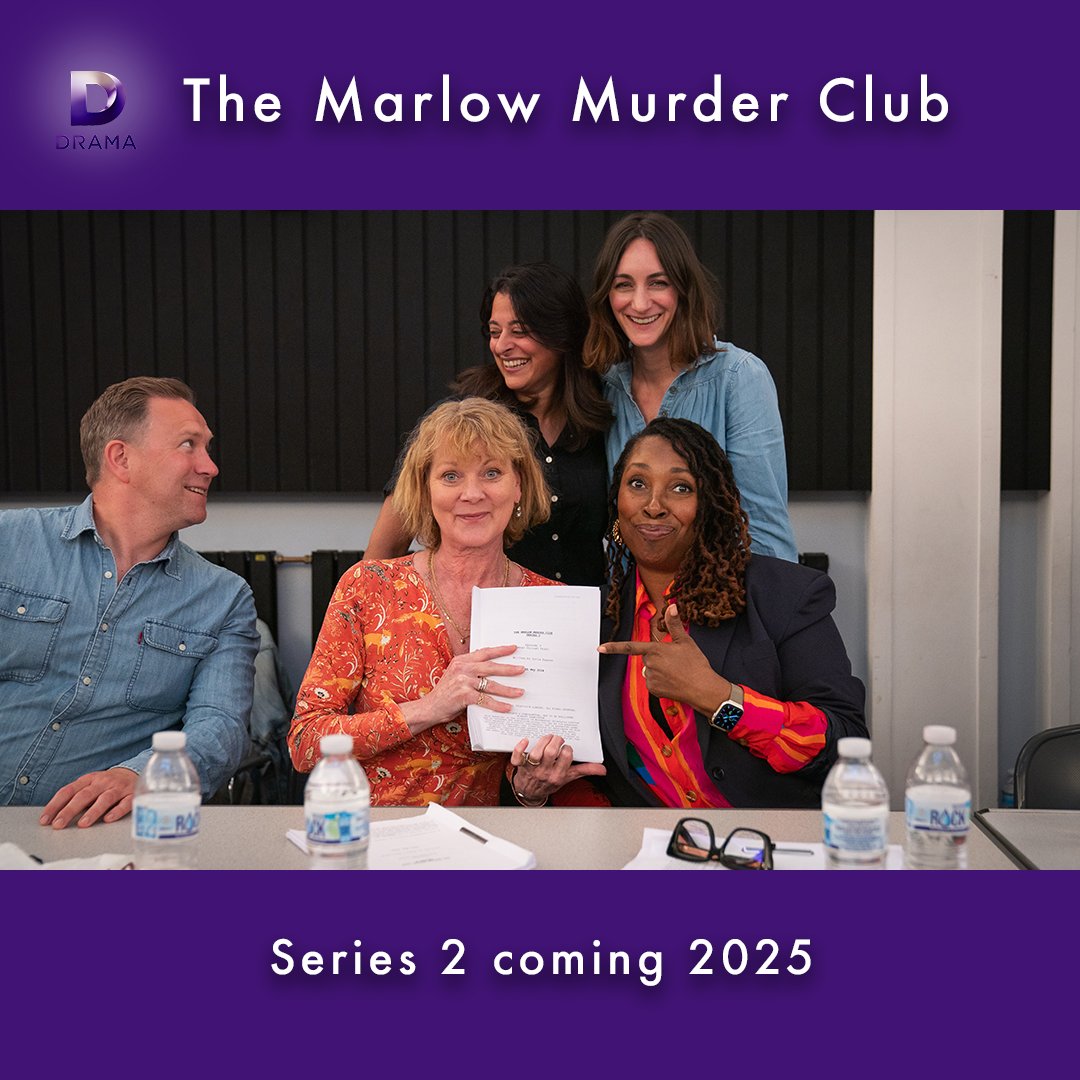 dramachannel's tweet photo. 🔍 WE'RE GOING BACK TO MARLOW 🔍

Judith Potts #SamanthaBond, Vicar’s wife, Becks Starling @cara_horgan, dog-walker, Suzie Harris @realjomartin and DS Tanika Malik @dew_natalie are called back into action to solve a series of new unsettling crimes. 

Coming 2025 https://t.co/bTzABNnJgC