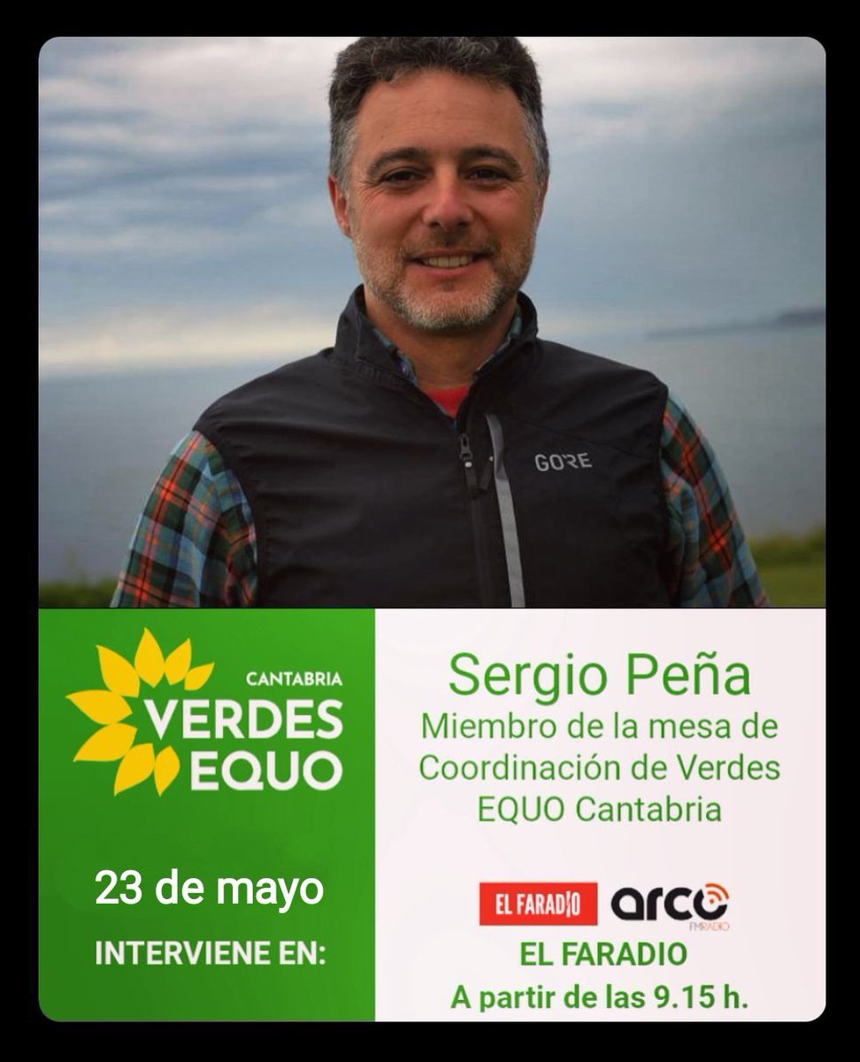 La mirada verde y social de <a href="/Sergioenmovimi1/">Sergio Peña Fernández 🌻 🚲🕊️</a> en la tertulia de actualidad de <a href="/ArcoFMCantabria/">ARCO FM Cantabria</a> <a href="/elfaradio/">El Faradio</a> 
#SomosVerdes @VerdesEquo_ 
#ChooseCourage #MarcaElRumbo