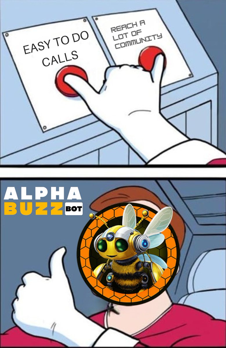 AlphaBuzzBot's tweet photo. Join #AlphaBuzzBot now! 🚀 Effortlessly make calls and get noticed by a large community. 
Don't hesitate, be part of the hive! 🐝🐝 https://t.co/DJet62tQo9