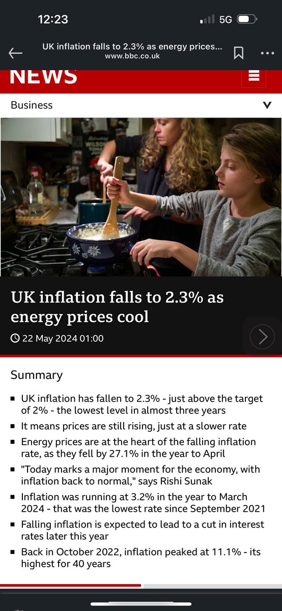 Inflation is now at 2.3% - This should indicate an interest rate cut in the coming months.  The government will want to mark this day as a momentous occasion. But it does nothing to help the thousands of families and businesses already impacted.