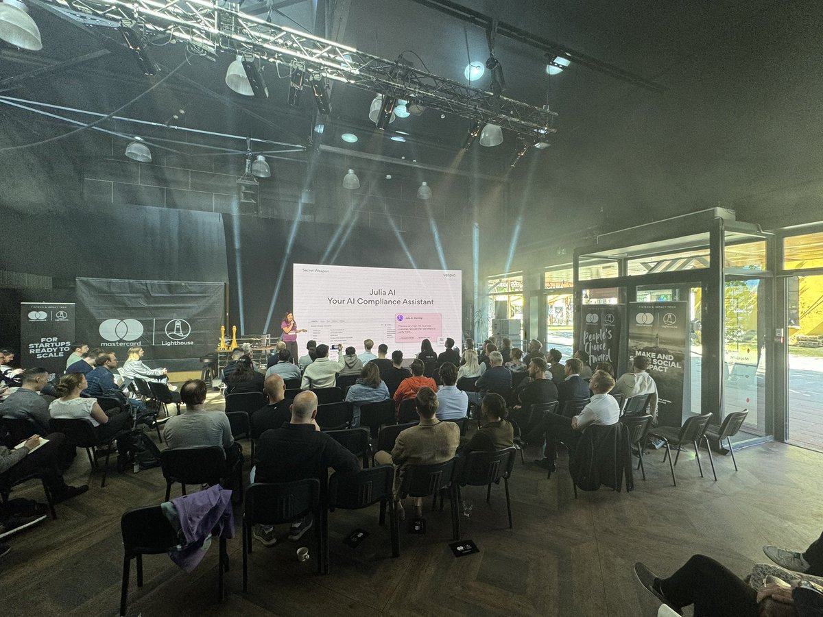 Triin Hertmann (@triinhertmann) on Twitter photo In startup you mostly have 2 moods - euphoria and panic.
Today it was cool to cheer for my portfolio company Vespia and its founder <a href="/julia_ront/">Julia Ront | Vespia</a> winning Mastercard Lighthouse Baltics pitching competition 🥳 Definitely an euphoria moment 🤩 In startup you mostly have 2 moods - euphoria and panic.
Today it was cool to cheer for my portfolio company Vespia and its founder <a href="/julia_ront/">Julia Ront | Vespia</a> winning Mastercard Lighthouse Baltics pitching competition 🥳 Definitely an euphoria moment 🤩