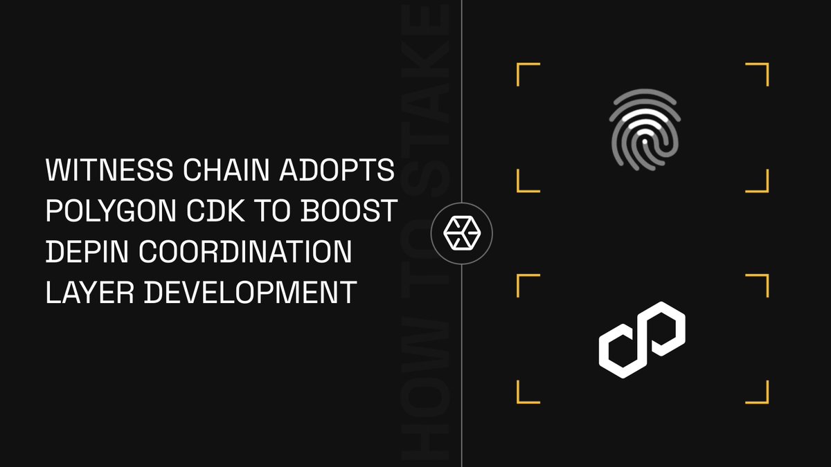 Everstake_Masha's tweet photo. #poweredbyPolygon DePIN projects are gaining momentum!

@witnesschain just shared some exciting news: 
They're using @0xPolygon CDK to make their DePIN Coordination Layer (DCL) even better. But what does that mean? 🧵 https://t.co/MWCSRDTuec