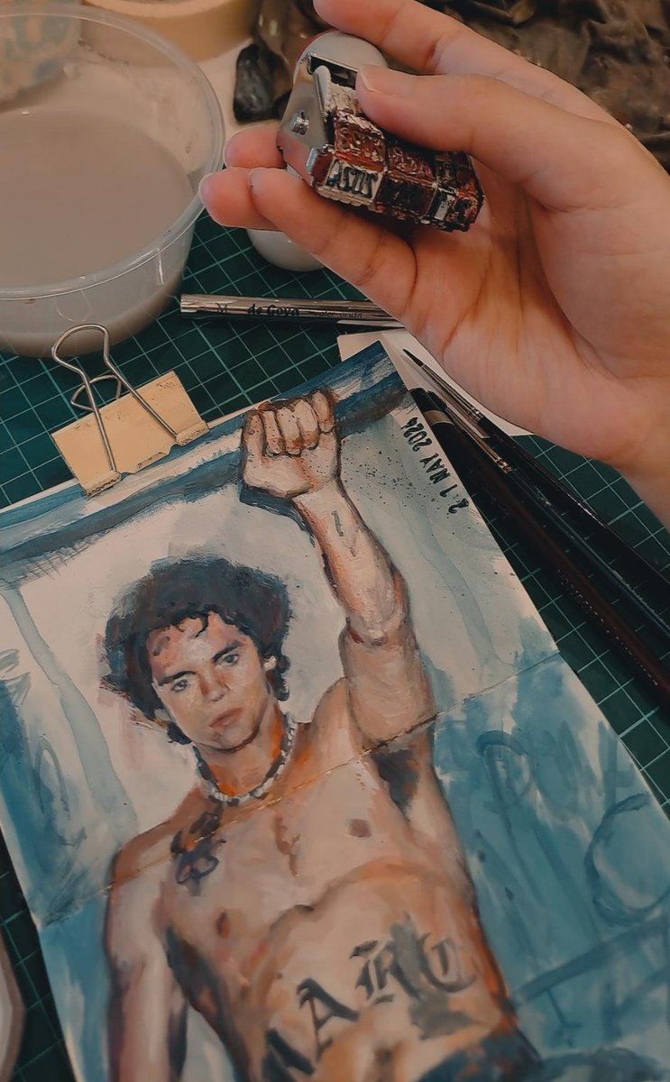 A fun sketchbook spread of Dominic Fike 🌟 I should really fill in more pages haha