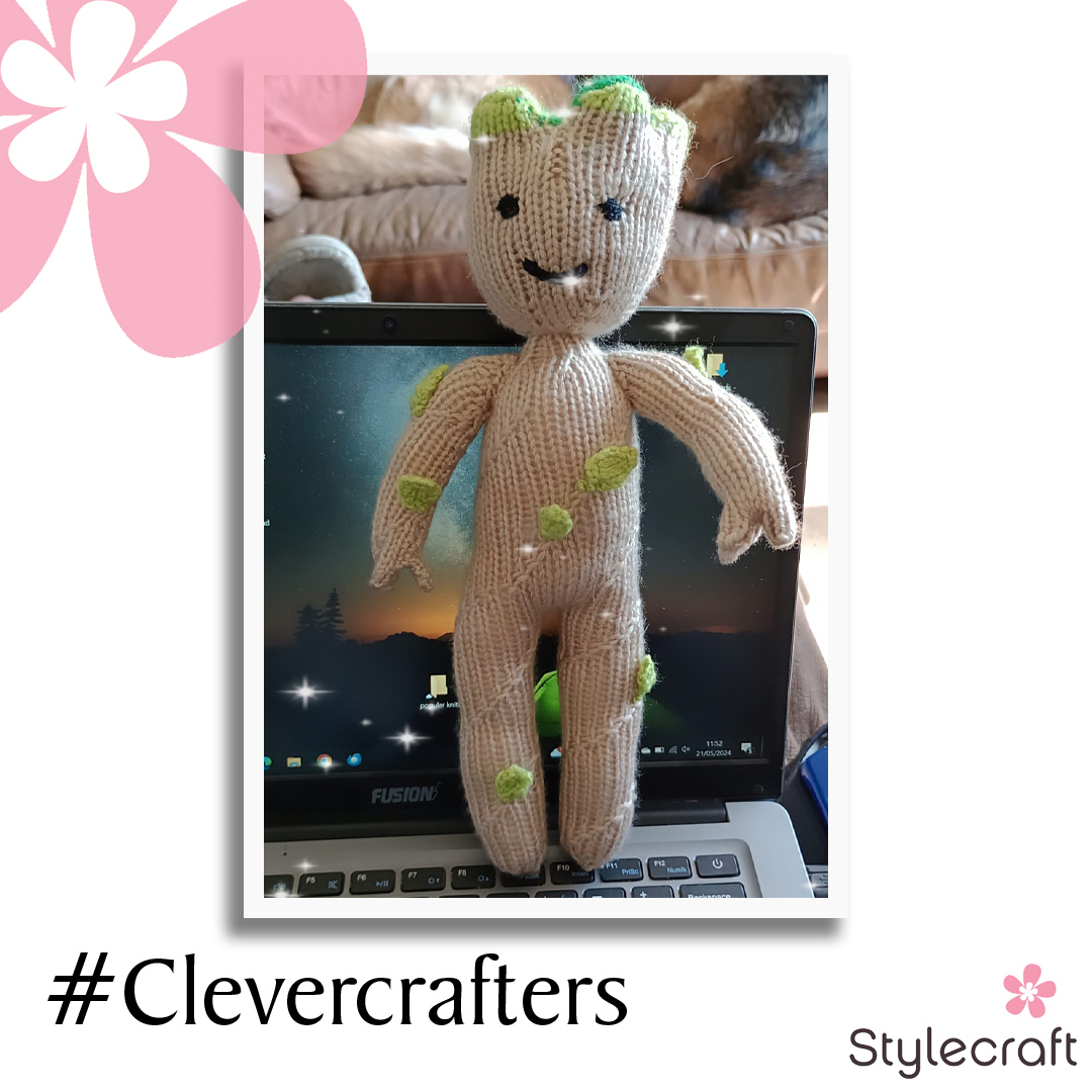 Paula Fisher has been knitting film characters – we like Groot from Guardians of the Galaxy. #clevercrafter