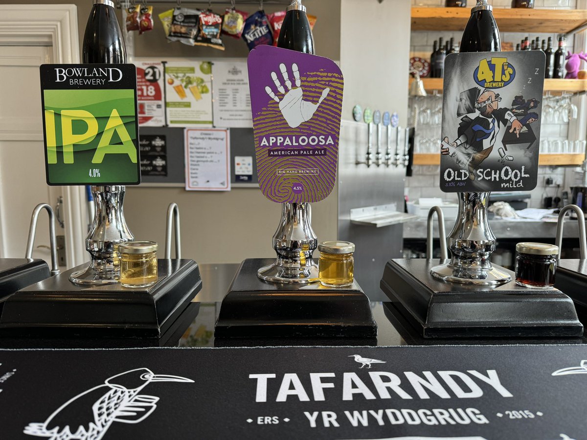 Wednesday’s cask ale from 2pm to 10pm - IPA - @BowlandBrewery Appaloosa - @BigHandBrewing Old School Mild - @4tsbrewery #MildMay