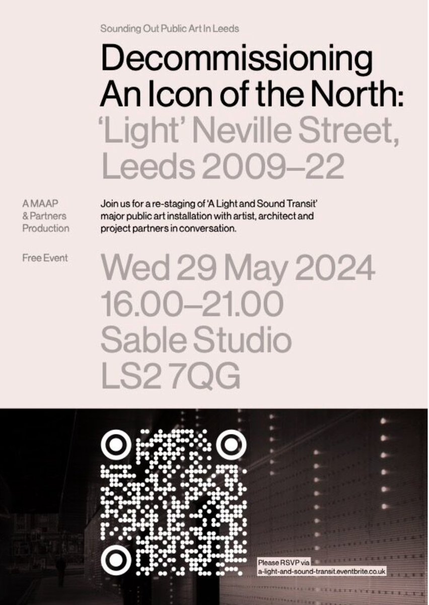 Thanks to Kersten Glandien Brighton Sound Art hashtag#BrightonUniversity in chairing the Decommissioning An Icon Public Event, 29 May at Sable LS2 7QG@leedscitycounc1 <a href="/LeedsArts/">Culture Programmes, LCC</a>  Station Development Team for ongoing help.