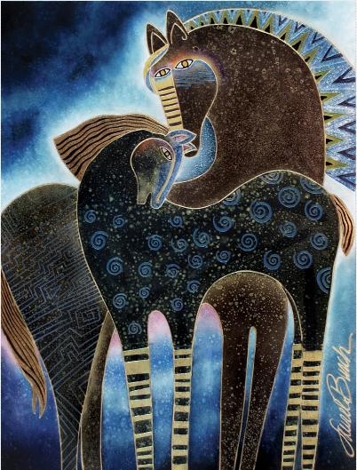 Indigo Sky Mares Laurel Burch 🖌