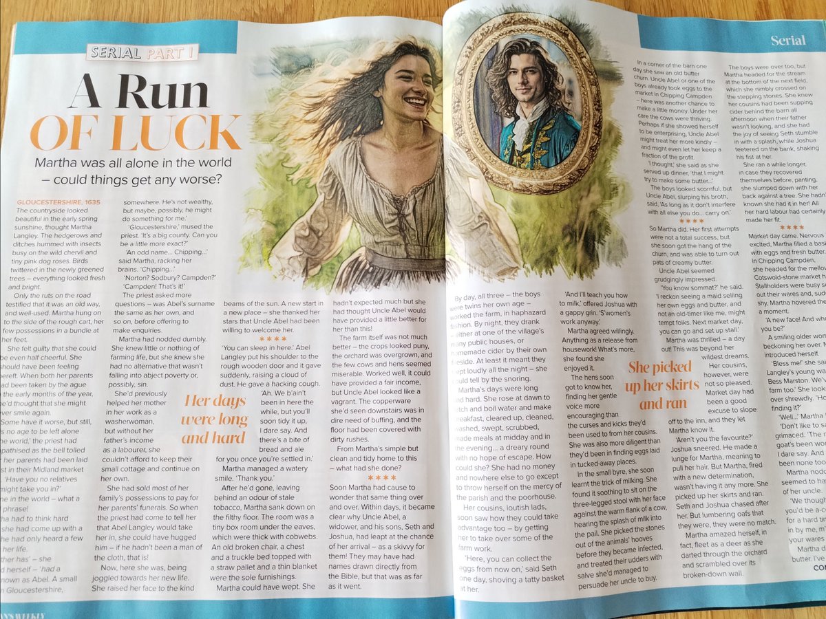 'Gripping historical serial...' That's mine! And such a handsome hero...Thanks @WomansWeeklyMag @zoeannewest