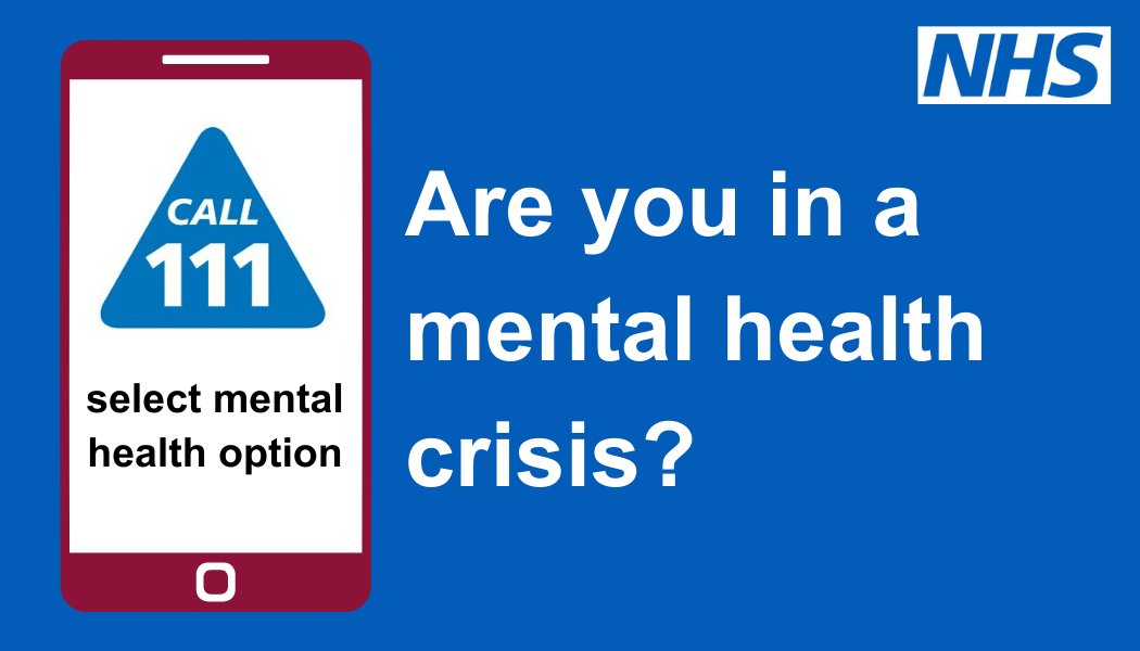 If you find yourself in a mental health crisis, it can be difficult to know what to do. We are here to help – just call 111 and select the mental health option for urgent mental health support.