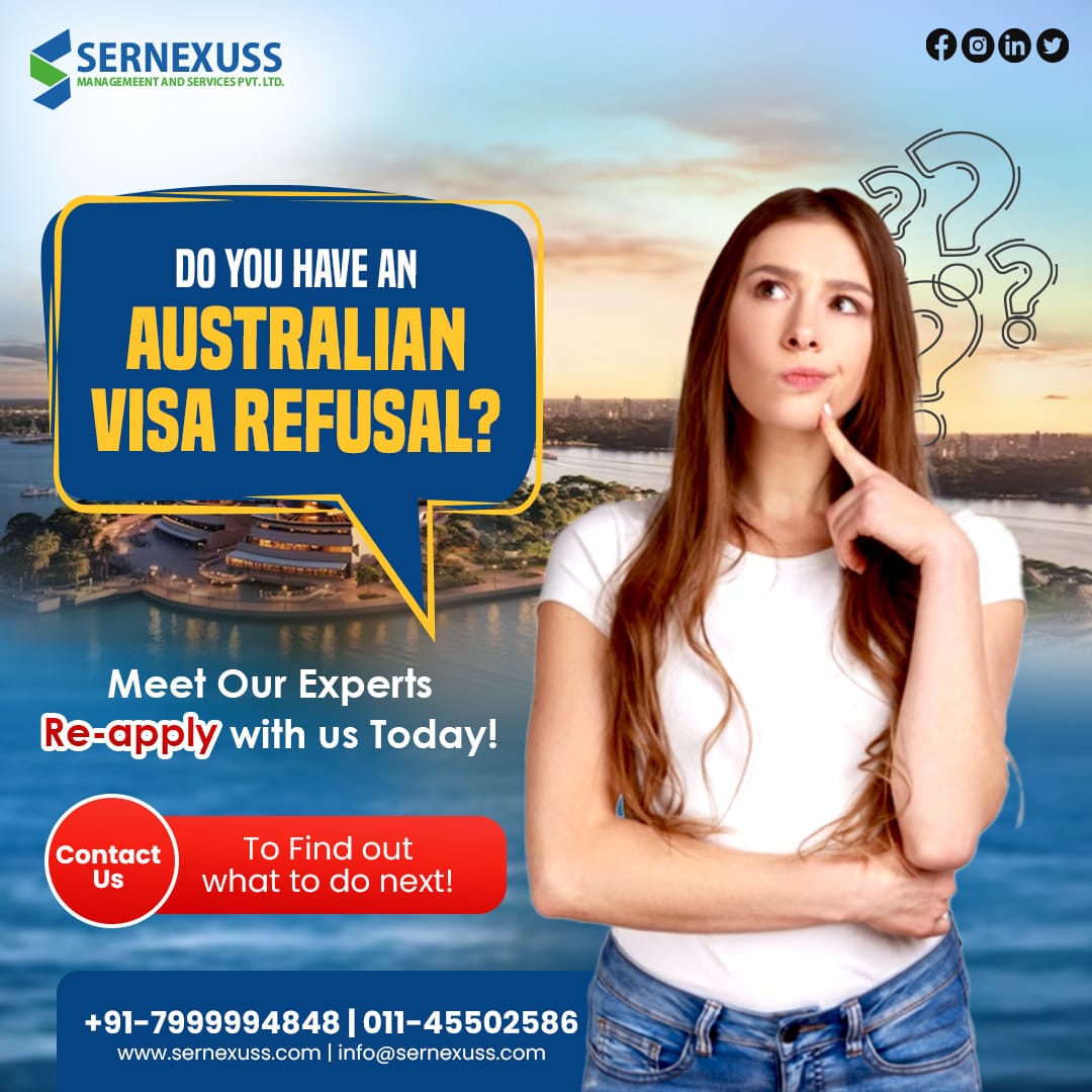 Do you have an Australian visa refusal? Meet our experts re-apply with us today. For more information call us at +91 7999994848 or drop an email to us at info@sernexuss.com You can also chat with our experts: bit.ly/3YFARfD #australiavisa #australia #sernexuss