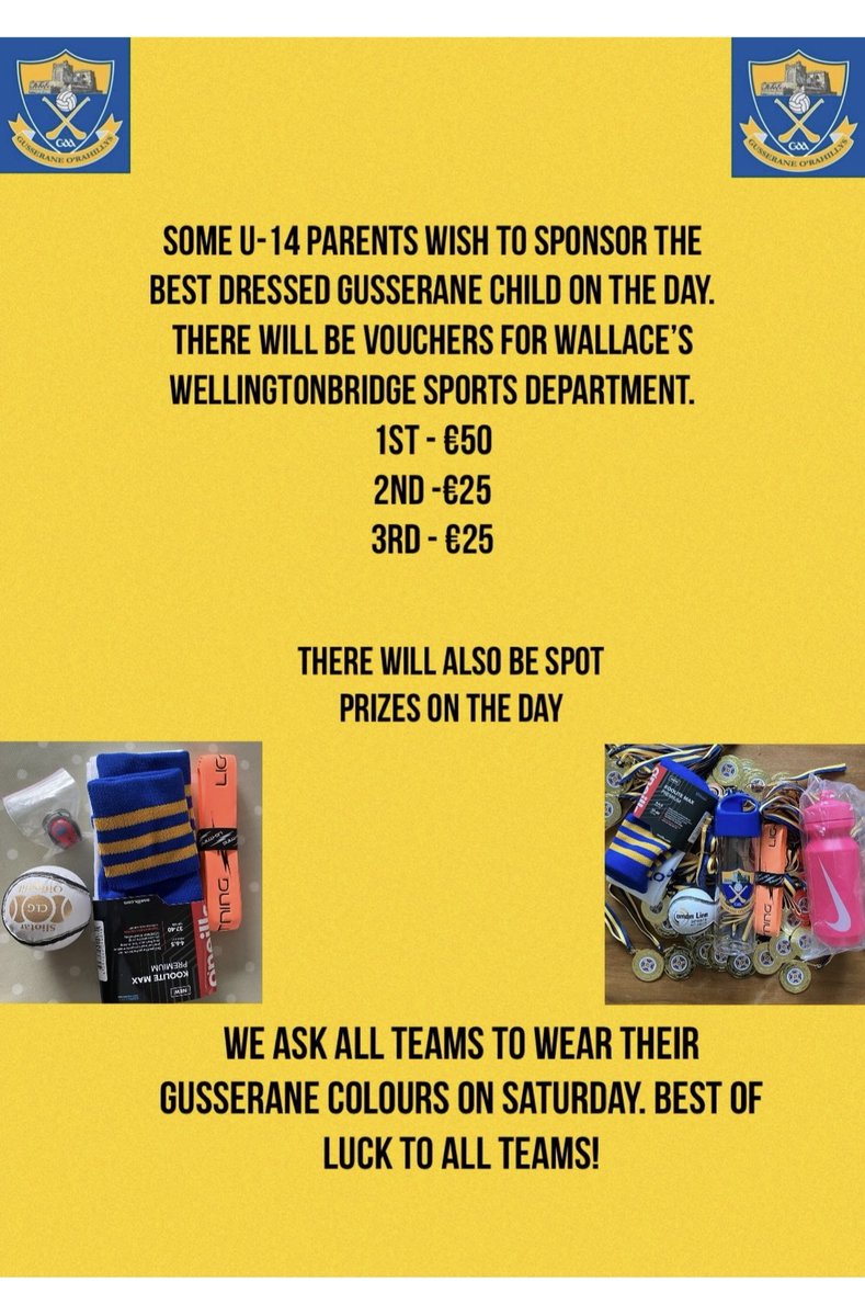 GORahillys's tweet photo. Get the blue and yellow out for Saturday 🔵🟡 https://t.co/d5Pj4VavjO