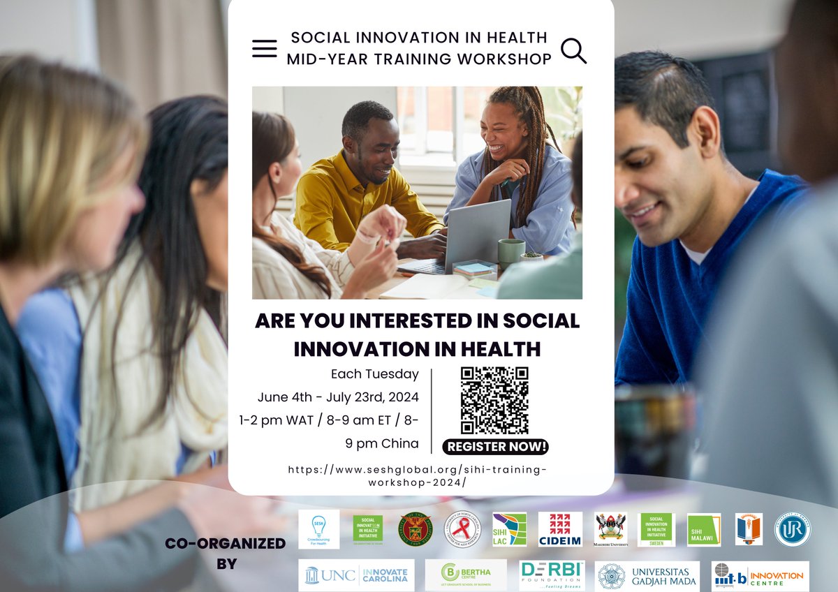🌟 Join our Social Innovation in Health workshops and learn from SIHI Fellows about human-centered design, designathon, and more! Starts June 4. Register through: us06web.zoom.us/webinar/regist… #SocialInnovation #HealthEquity