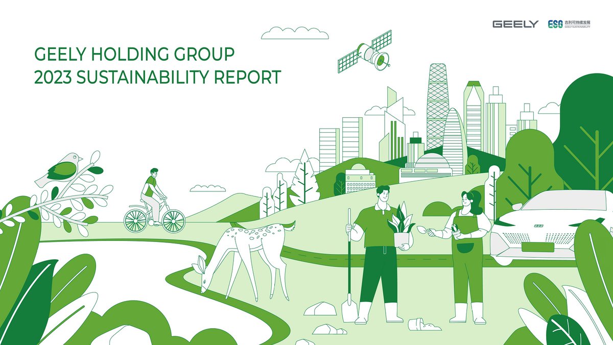 Geely Group 2023 Sustainability Report highlights: - New energy sales constituted 35% of the total, +51% YoY; - 3 plants recognized as 'Zero-Carbon Plants'; - Improved sustainability practices for partners and traceability of key raw materials. Read more: bit.ly/3QUPZEw