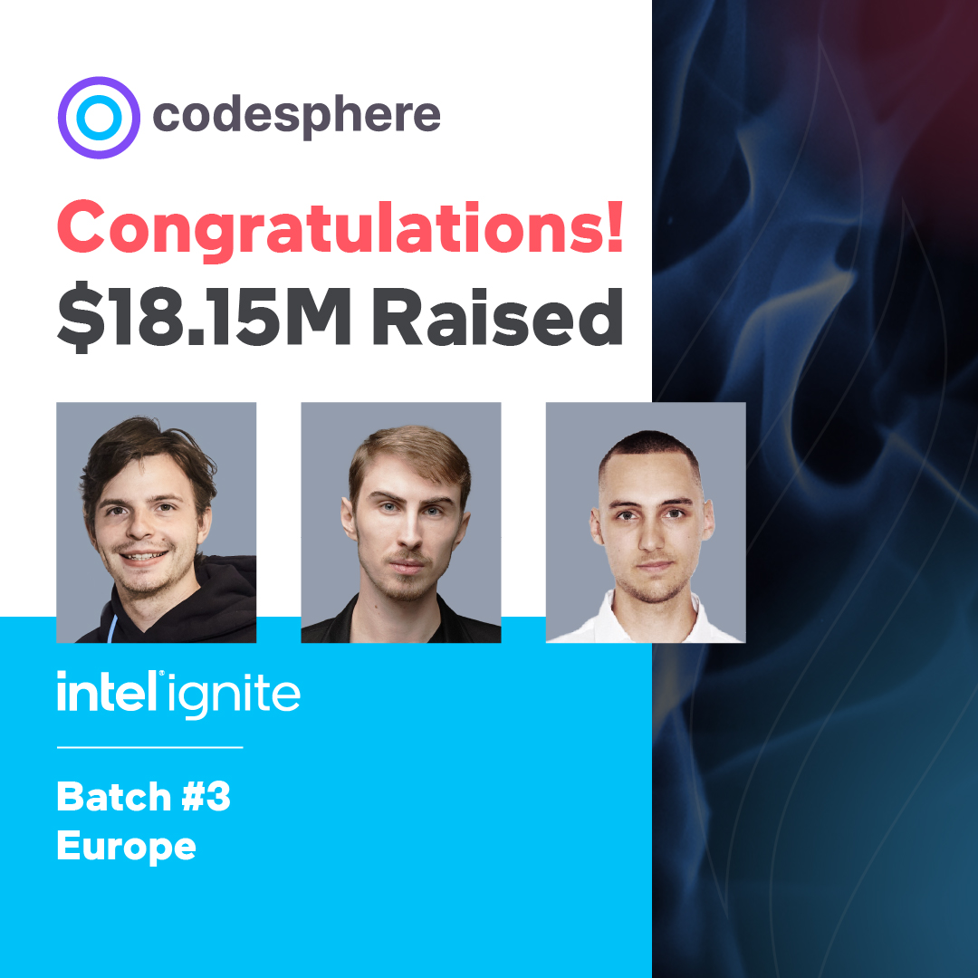🔥 Congratulations to @CodesphereCloud, #IntelIgnite Europe batch 3 alumni, on raising $18.15M in funding! We are so proud of you for reaching this milestone! We can’t wait to see what’s next 🌅 Learn more: intel.ly/4bO8x1j #IamIntel #Funding #DeepTech #Cloud #LLM