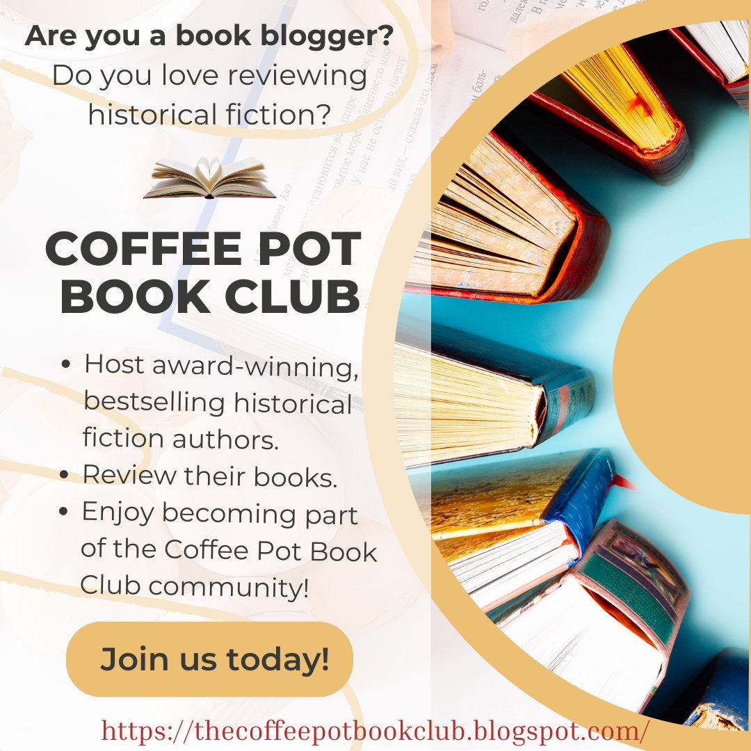 The Coffee Pot Book Club are looking for hosts to join our exciting #blogtours! Are you an experienced #bookblogger / #reviewer? Do you love hosting authors, and reviewing high quality #historicalfiction? Then get in touch!🥰📚 thecoffeepotbookclub.blogspot.com/p/get-in-touch… #TheCoffeePotBookClub