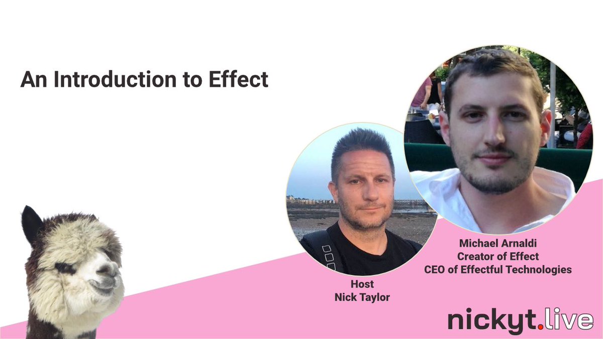 Looking forward to chatting with @MichaelArnaldi this Monday to discuss @EffectTS_! Come hang with us May, 27th at 5pm UTC! Link in 🧵