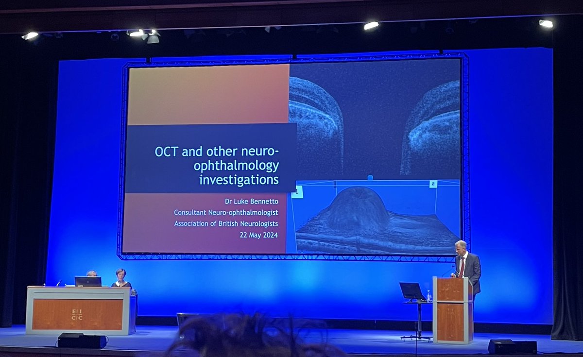 Incredibly clear and useful talk on OCT by <a href="/LukeBennetto/">Luke Bennetto</a> at the <a href="/theABN_Info/">Association of British Neurologists</a> conference 👏