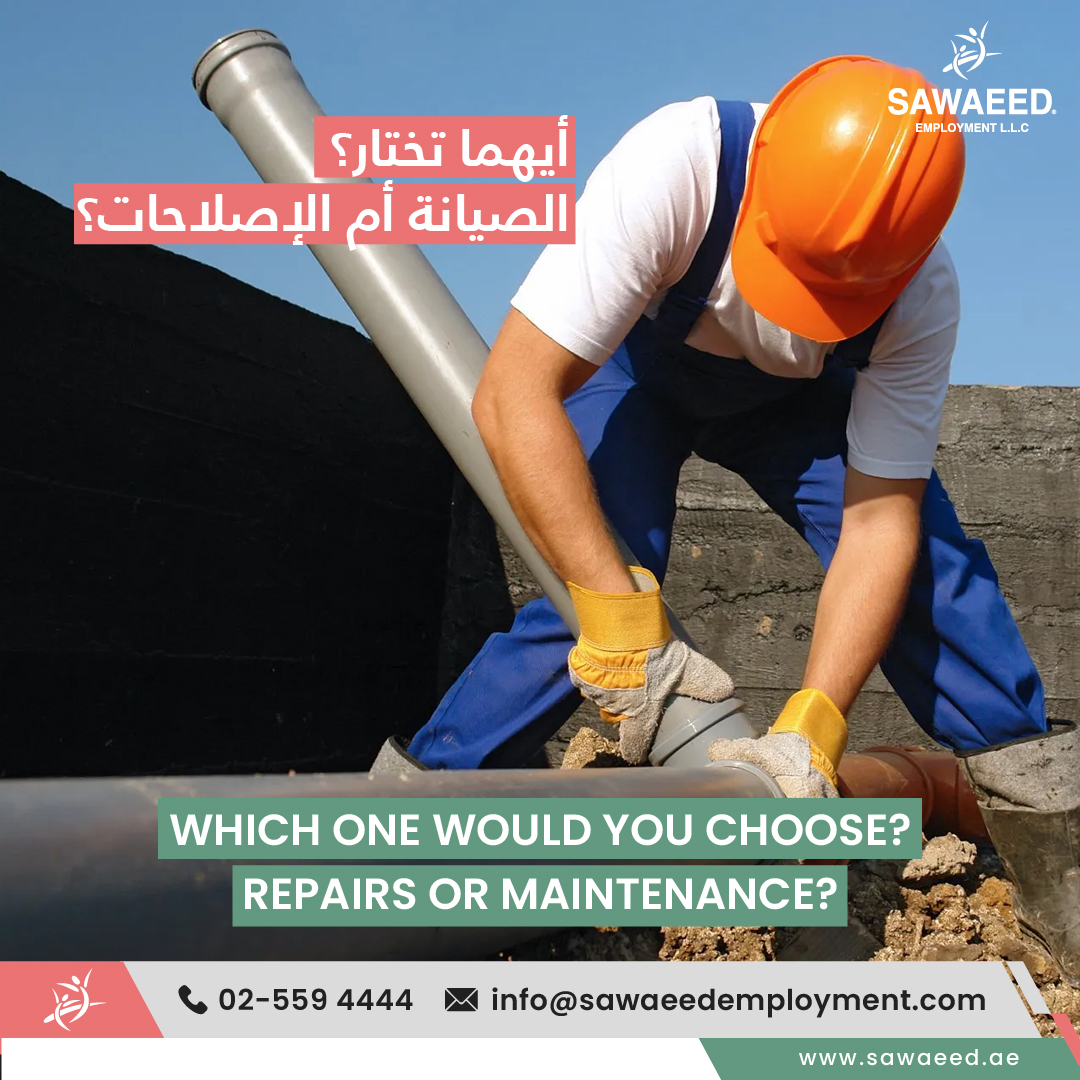 sawaeedllc's tweet photo. Naturally, there will always be some repairs required — right from the water pipes degrading to mechanical faults. But these repairs can cost an arm and a leg if you're not up to date with your maintenance. 

#sawaeed #employment #workforce #manpower #bluecollar #whitecollar https://t.co/YkGkZz50uy
