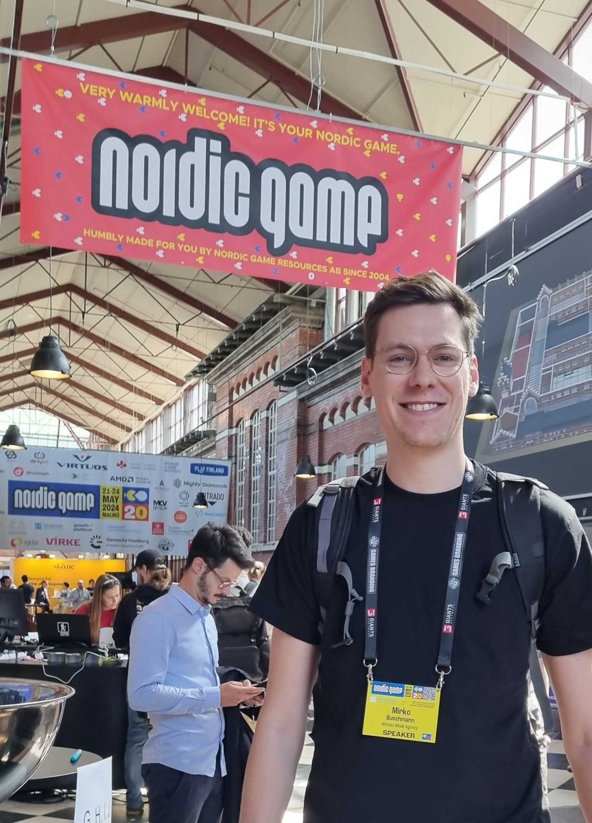 AttractModeAgcy's tweet photo. Mirko is now at @NordicGame in Malmö. You're interested in data-driven marketing? Don't miss @Mirko_Buschmann's talk at 3:45 on the Vet's Chamber stage, for which he's partnered with our friends from Second Stage. 🤝Can't attend? Let's connect via MeetToMatch! #NordicGame https://t.co/33oMdFmWJ9
