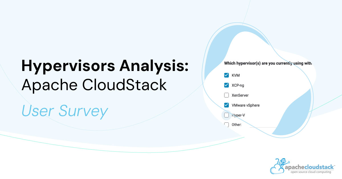 VOTE NOW: Which #hypervisor(s) are you currently using with Apache CloudStack? 
Fill in the user survey!
forms.gle/GR9psgcBFUyiYF…
#XCPng #VMware #KVM #XenServer