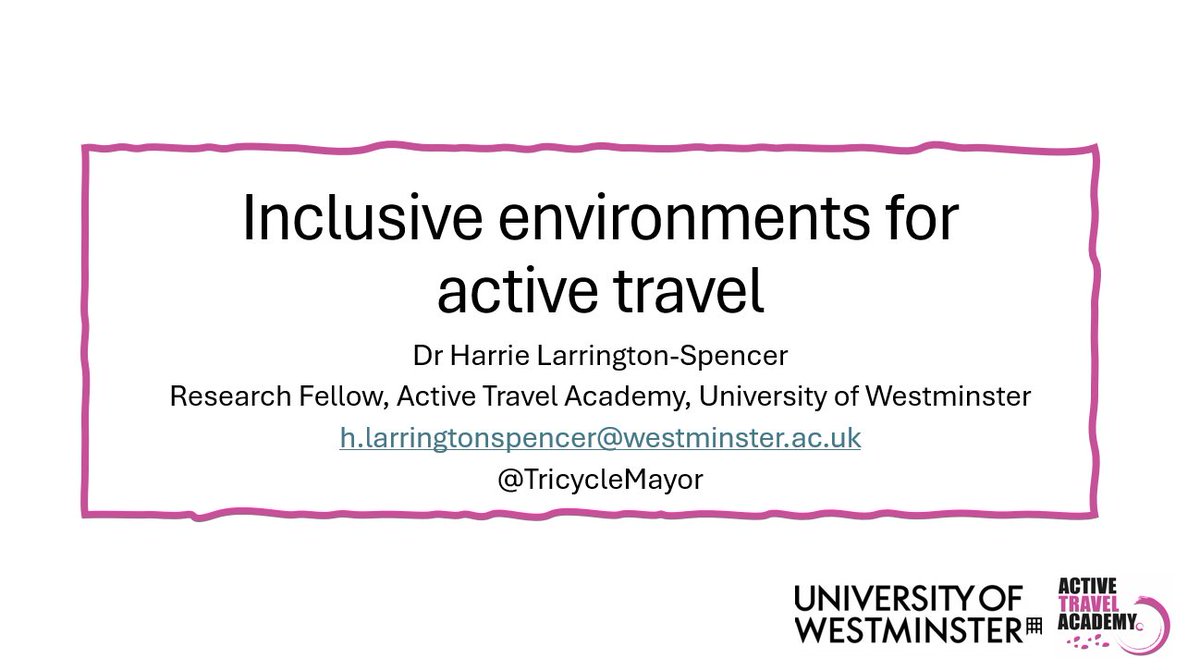 Dr Harrie Larrington-Spencer (@tricyclemayor) on Twitter photo Looking forward to speaking (alongside <a href="/TransportForAll/">Transport for All</a> and <a href="/BenAndrewsINC/">Ben Andrews</a>) at Activity Alliance's <a href="/AllForActivity/">Activity Alliance</a> event 'Understanding inclusive outdoor space and active travel' tomorrow (Thursday 23rd May) at 11am.
You can sign up using the link below
activityalliance.org.uk/news/9005-webi… Looking forward to speaking (alongside <a href="/TransportForAll/">Transport for All</a> and <a href="/BenAndrewsINC/">Ben Andrews</a>) at Activity Alliance's <a href="/AllForActivity/">Activity Alliance</a> event 'Understanding inclusive outdoor space and active travel' tomorrow (Thursday 23rd May) at 11am.
You can sign up using the link below
activityalliance.org.uk/news/9005-webi…