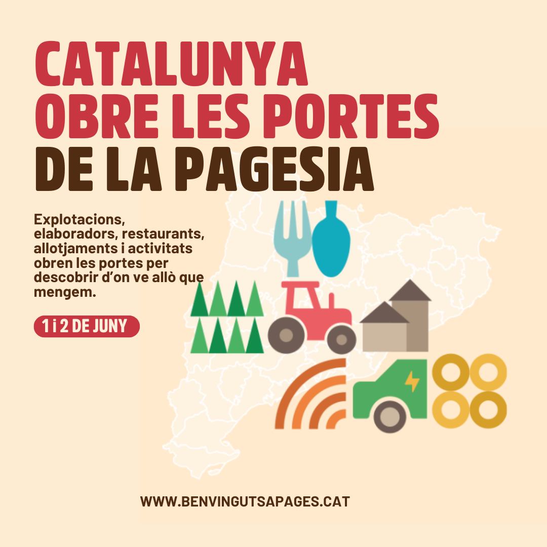 BENVINGUTS A PAGÈS👩‍🌾 👉El cap de setmana de l'1 i 2 de juny es celebrarà la 9a edició de #BenvingutsAPagès. 🔝Un cap de setmana per explorar els productors, elaboradors, activitats, restaurants i allotjaments de l'#AltCamp i de Catalunya! ℹ️ benvingutsapages.cat #AltCamp