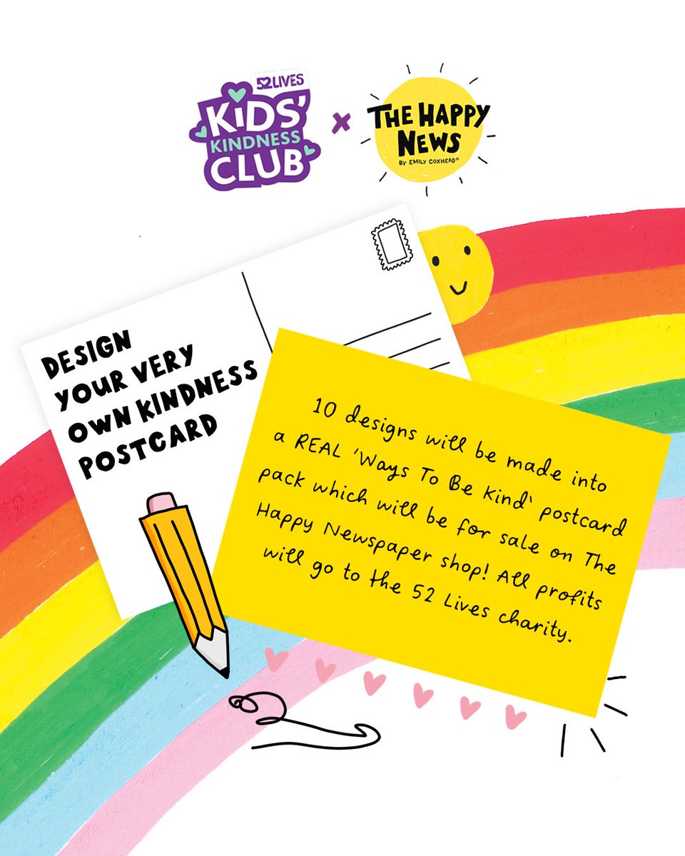We have teamed up with <a href="/SchoolofKind/">School of Kindness</a> to bring you a very special Kindness Challenge for your kids ✏️🌈 10 designs will be made into a REAL ‘Ways To Be Kind’ postcard pack! Find out more information about how to enter: schoolofkindness.org/kids-club/
