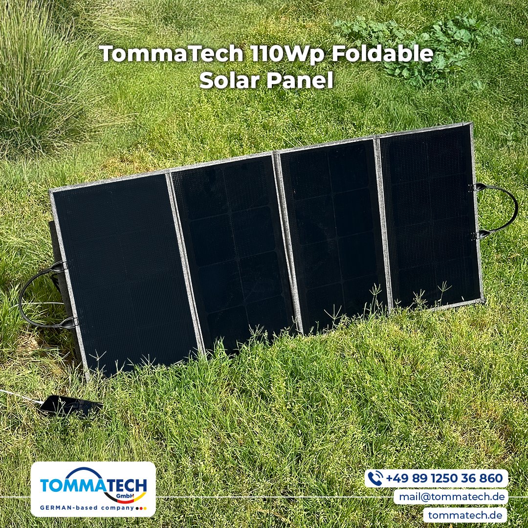 tommatech's tweet image. TommaTech 110Wp Foldable Solar Panel

☀Prism Surface
☀Excellent Light Transmittance with ETFE
☀IBC Cell Technology
☀Excellent Strength Capacity
☀Ultra Light
☀Easy to Use
☀Expandable Capacity

#TommaTech #flexiblepanel #foldablepanel
