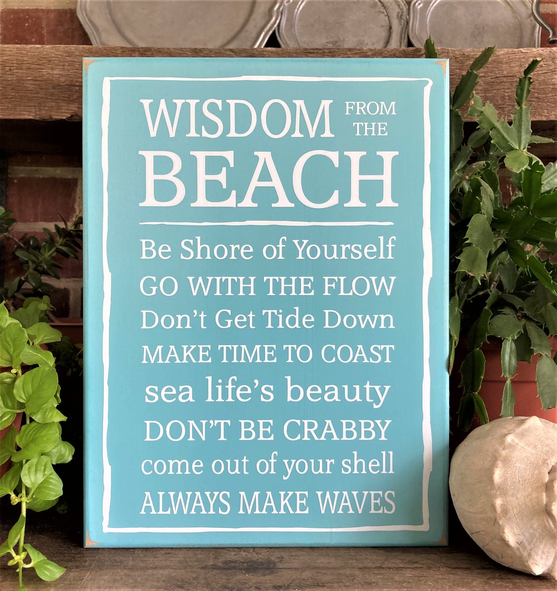 A few words of Wisdom from the Beach #Beachhouse #beachdecor #smilett23 #needtoknow #cwsigns #marylandmaker countryworkshop.net/products/wisdo…