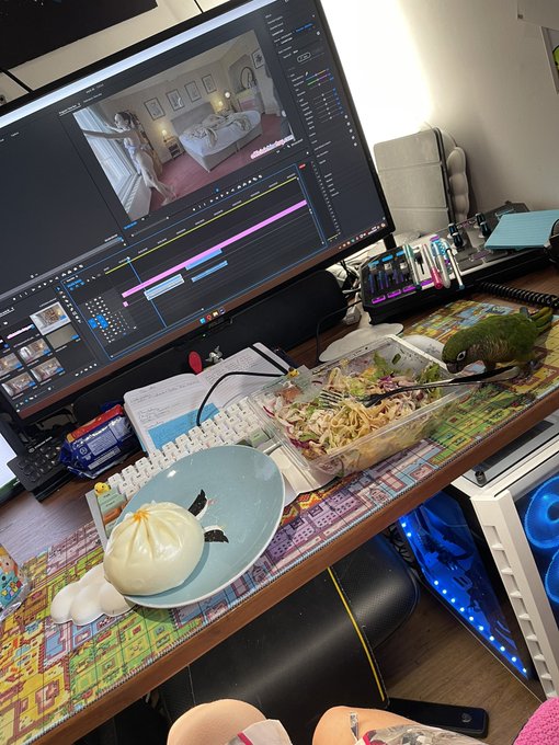 Editing and lunch with George  Working on some amazing stuff from @RElegance coming soon to my official