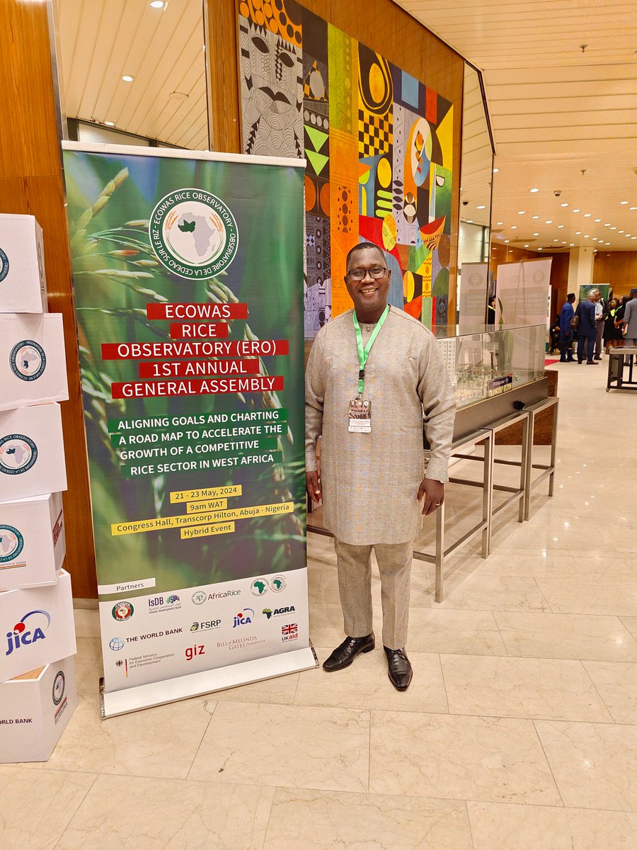 SewadePatrice's tweet photo. Participation à l'assemblée générale de Ecowas Rice Observatory a Abuja au Nigeria du 21-22 mai 2024 https://t.co/g5FexkDvhn