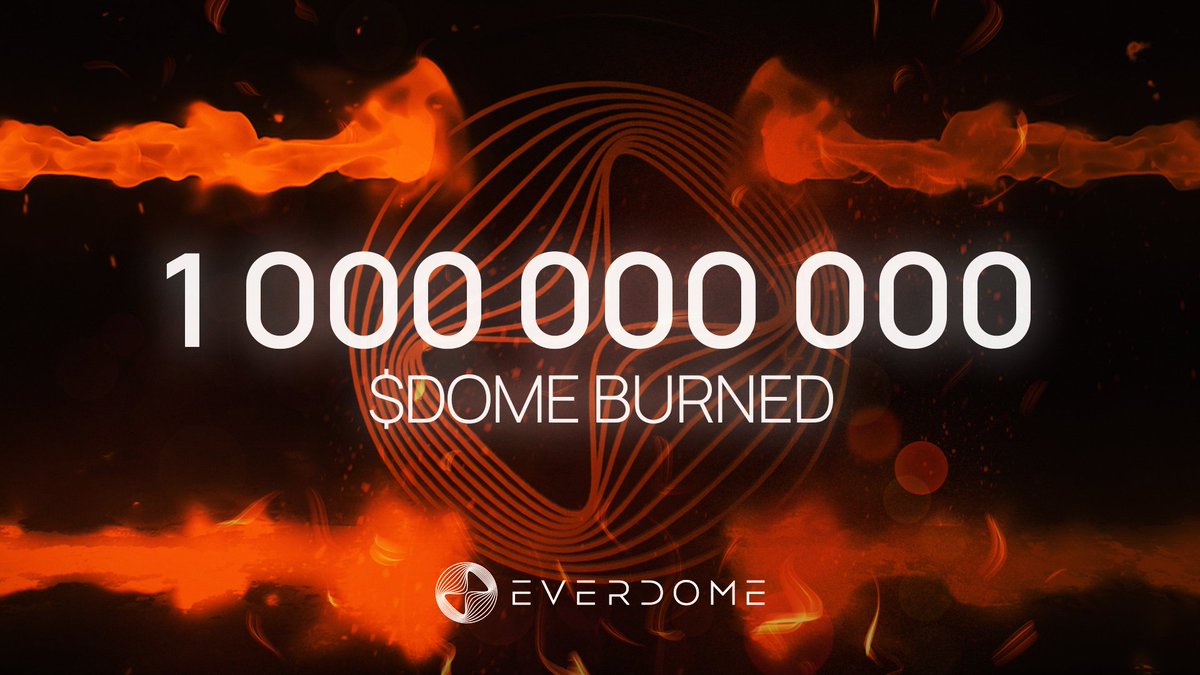Another 1 billion $DOME burned from the total supply as we celebrate the upcoming metaverse launch of our interactive Mars Theater🔥 Join us for the first show tomorrow.🚀 More 👉 everdome.io/news/more-doll… #ImagineTheMetaverseDifferently