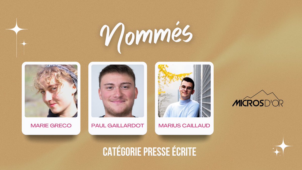 ✨ NOMINE : Paul Gaillardot
Paul Gaillardot est nommé aux Micros d'Or dans la catégorie presse écrite. 
Ce prix vise à identifier et à récompenser des étudiants prometteurs dans le domaine du journalisme de sport.
L'EJT est fier de ses étudiants !