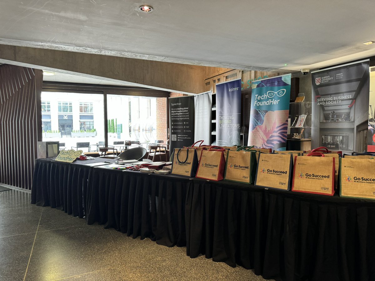 whykay's tweet image. All set up and ready for @TechFoundHer AI Roadshow &amp;amp; @ShowHerTheMony screening here at the @TheMACBelfast today.

#TechFoundHer #ShowHerTheMoney