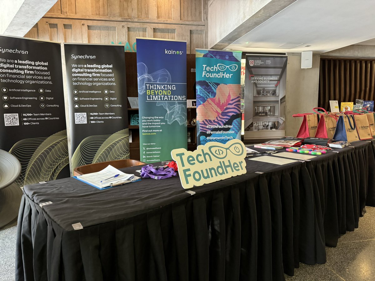 whykay's tweet image. All set up and ready for @TechFoundHer AI Roadshow &amp;amp; @ShowHerTheMony screening here at the @TheMACBelfast today.

#TechFoundHer #ShowHerTheMoney