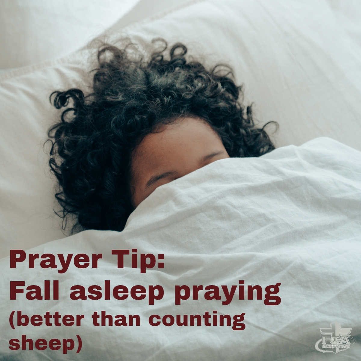 Prayer Tip: fall asleep praying. (It's better than counting sheep.)