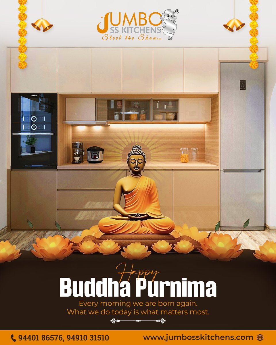 What You Think, You Become. What You Feel, You Attract. What You Imagine, You Create. Happy Buddha Purnima 
jumbosskitchens.com

#engineer #mechanical #technology #storageunit #budhapurnima #homeinterior #jumbostainlesssteelkitchens