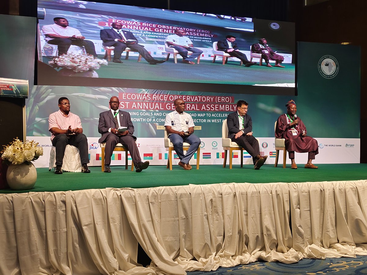 SewadePatrice's tweet photo. Panel de discussion des partenaires d'appui de l'observatoire du riz de l'Afrique de l'ouest sous le leadership de la CEDEAO . 22 mai 2024 https://t.co/vSKZ22o8WT