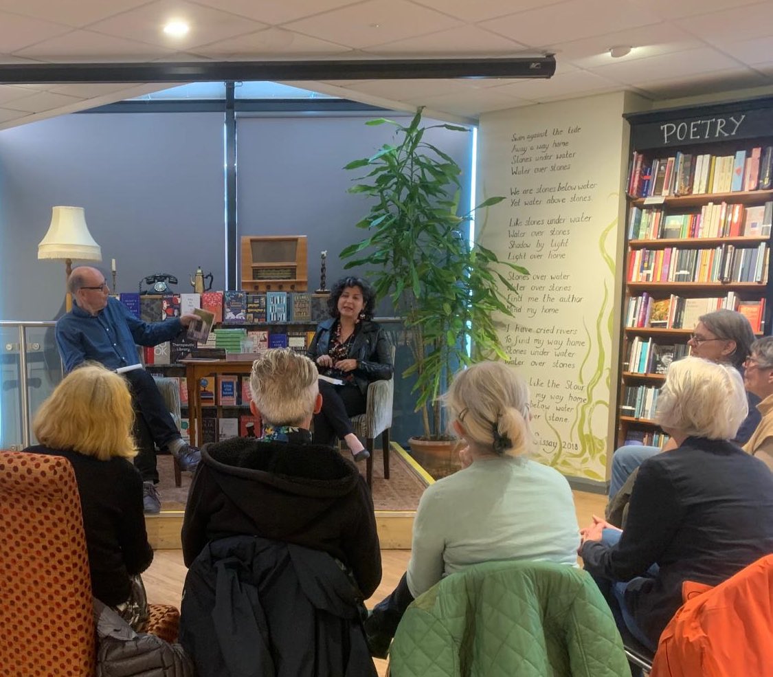 Yesterday at @Waterstones in Canterbury, @chomahardi in conversation about her novel #WhisperingWalls